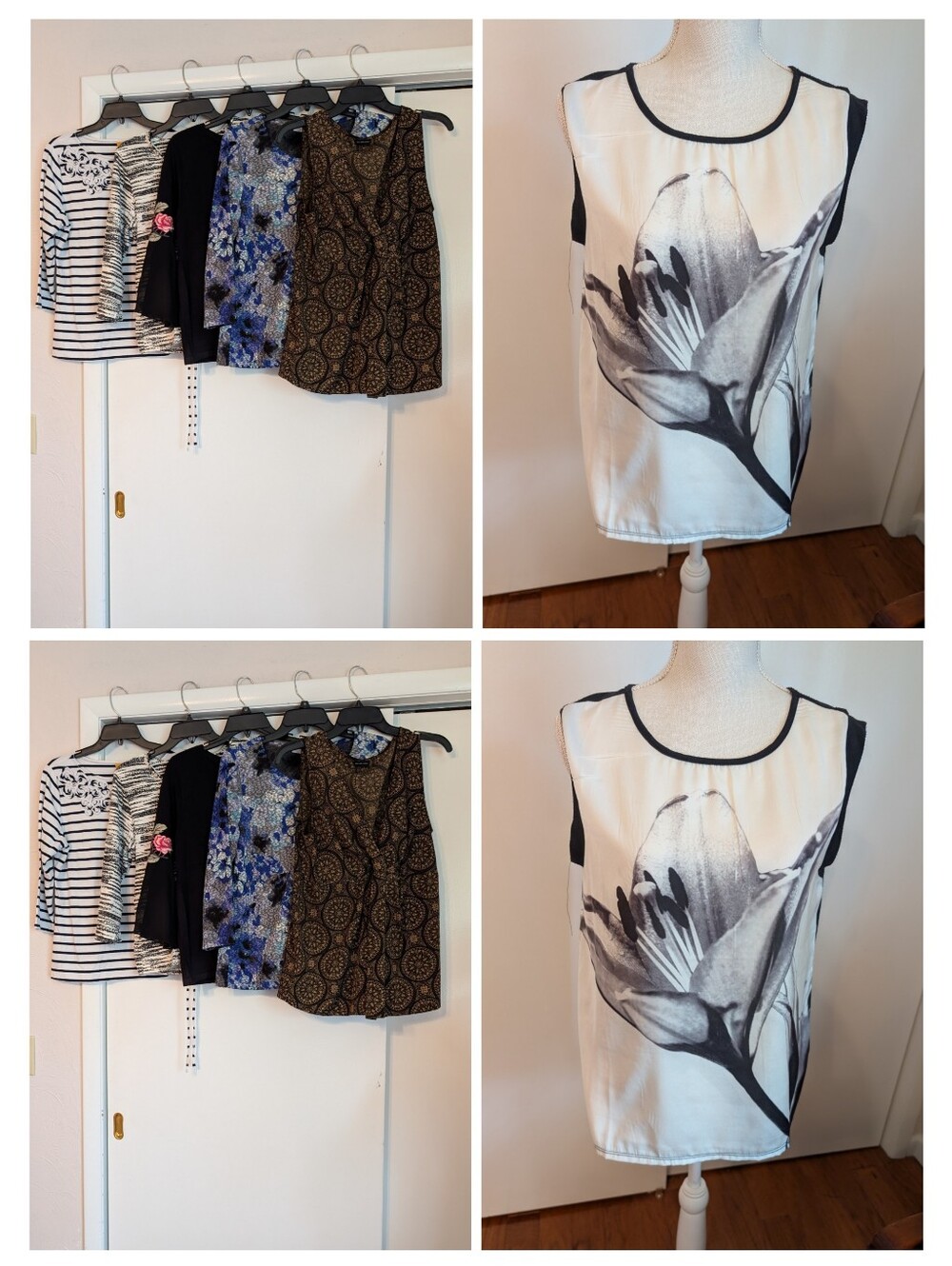 Ladies 6pc Mixed Black Tops - SZ M